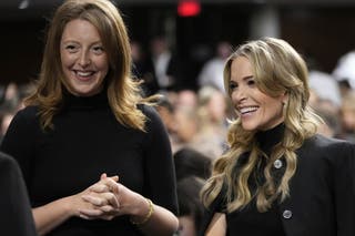 President Donald Trump has picked Dr. Casey Means (left) as Surgeon General after his first pick withdrew